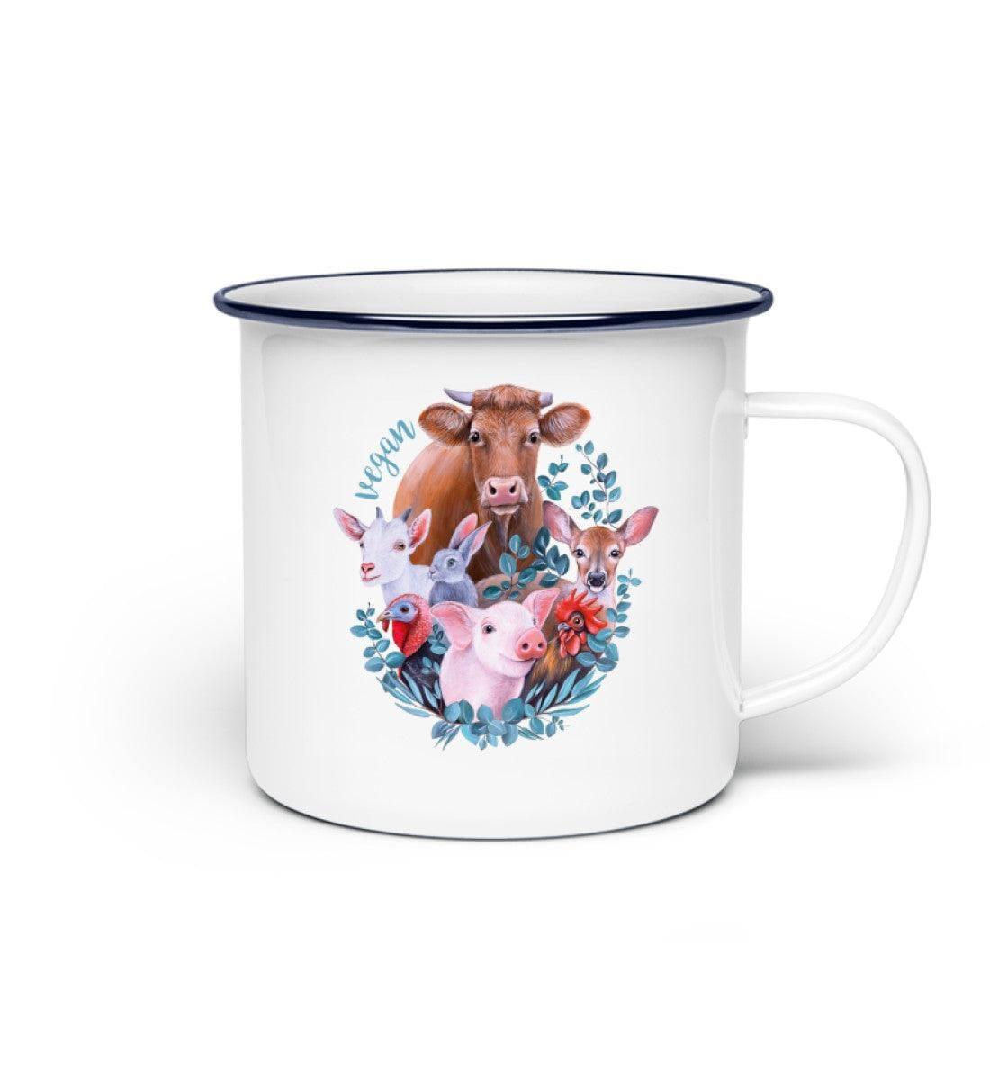 Vegan [Chantal Kaufmann] - Emaille Tasse Emaille Tasse Shirtee 