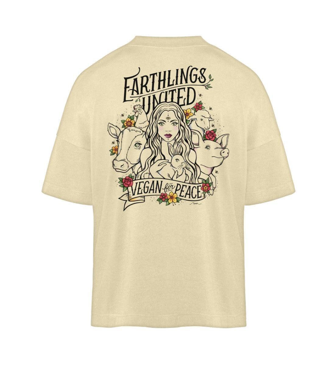 Vegan for Peace x Earthlings United [Nour Tohme] - Organic Oversized Shirt Blaster Oversized Shirt ST/ST Shirtee 