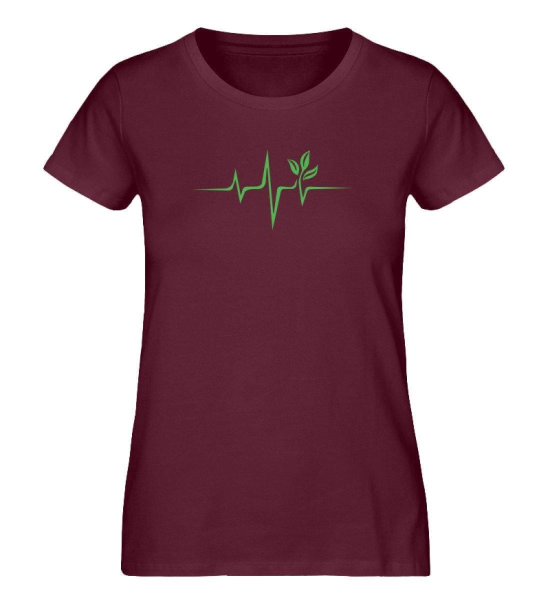 Vegan Heartbeat - Damen Organic Shirt Stella Jazzer T-Shirt ST/ST Shirtee Burgundy S 