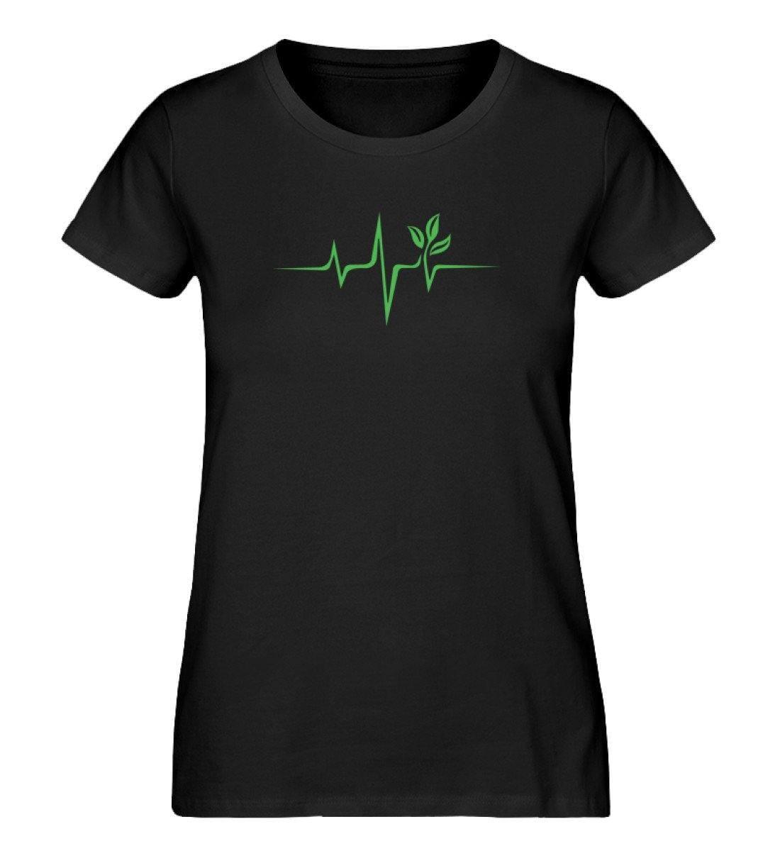 Vegan Heartbeat - Damen Organic Shirt Stella Jazzer T-Shirt ST/ST Shirtee Schwarz S 