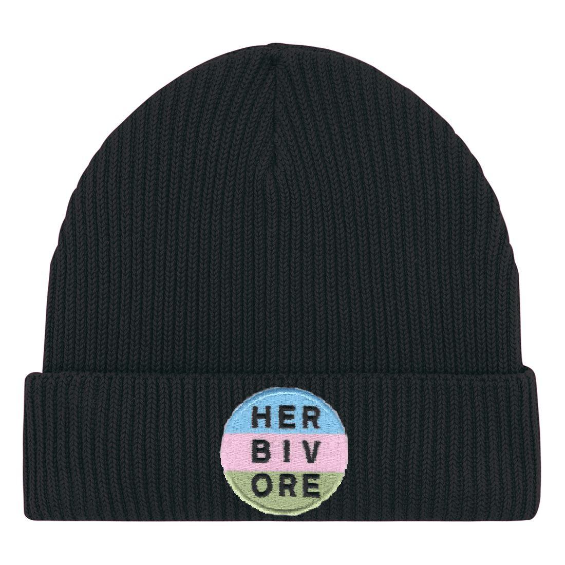 Vegan Liebling Beanie mit Patch 72--Accessoires Shirtee Herbivore 