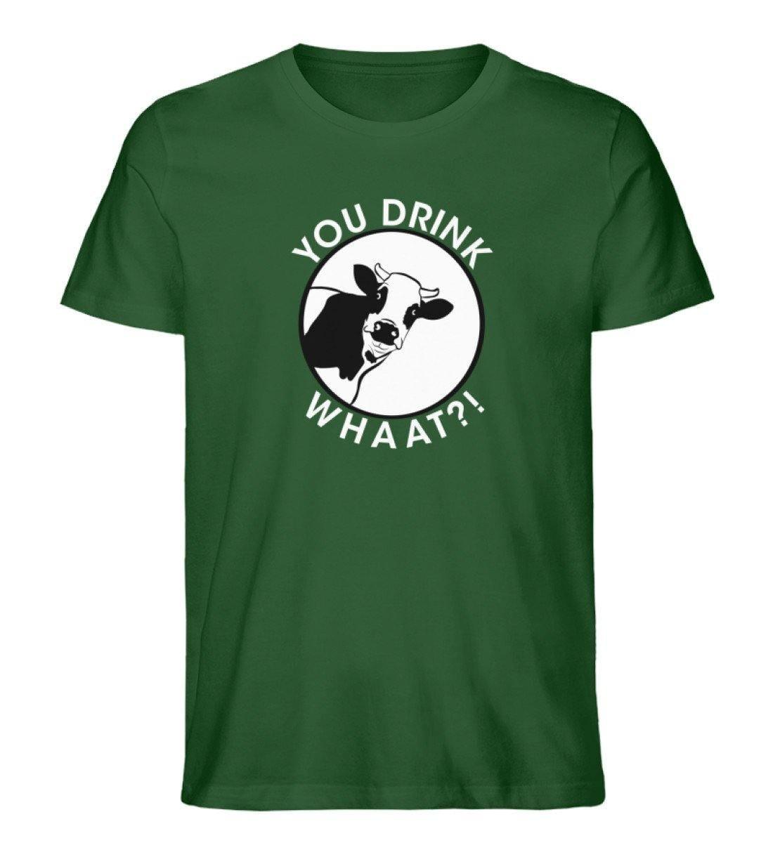 You drink whaat?! - Unisex Organic Shirt Rocker T-Shirt ST/ST Shirtee Dunkelgrün S 